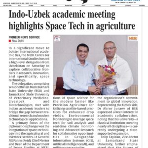 Indo-Uzbek academic meeting highlights Space Tech in agriculture