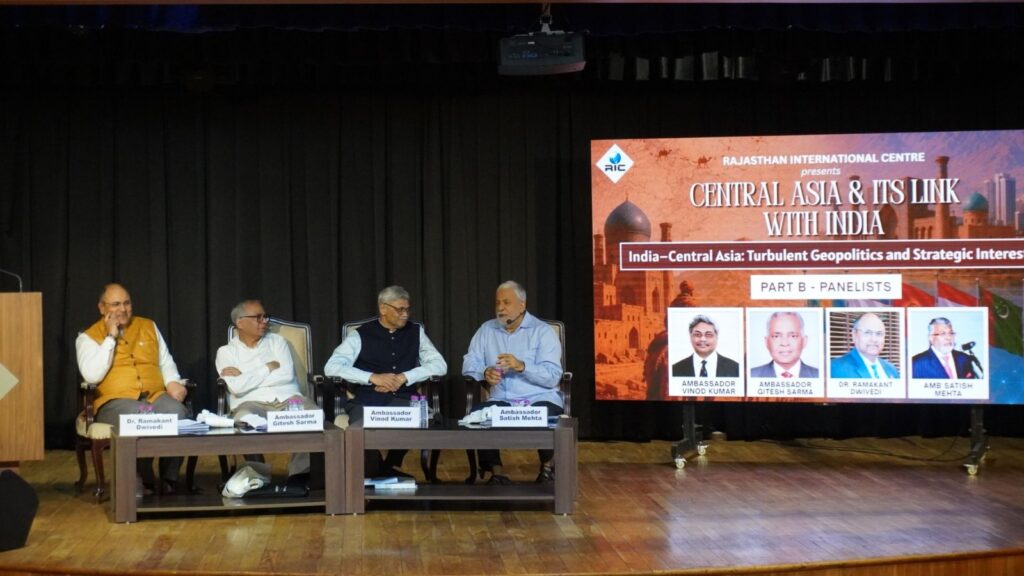 Delivered a lecture on "Shared History and Modern Connections between India and Central Asia" at the Rajasthan International Centre in Jaipur, June 25, 2026.