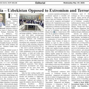 India – Uzbekistan Opposed to Extremism and Terrorism